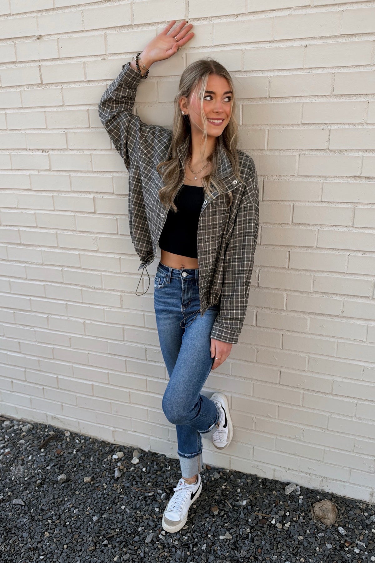 London Grey Plaid Jacket