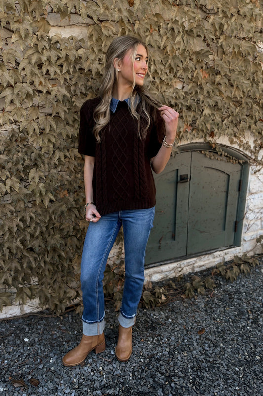 Parker Denim Collar Sweater