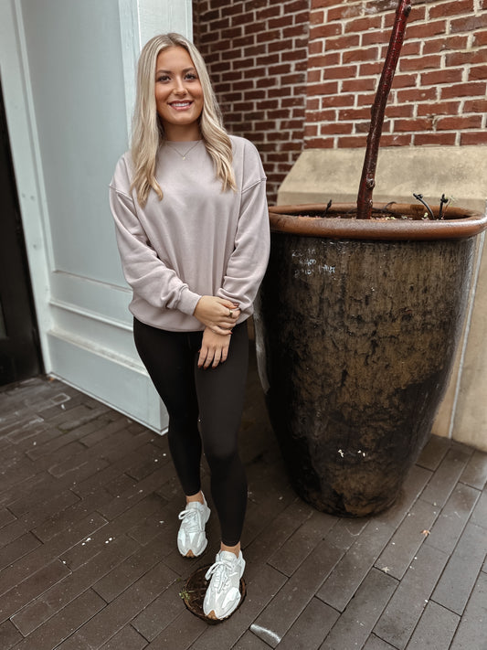 Ivy Fleece Sweatshirts- Mocha