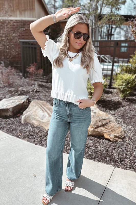 Kelsey Puff Sleeve Knit Top