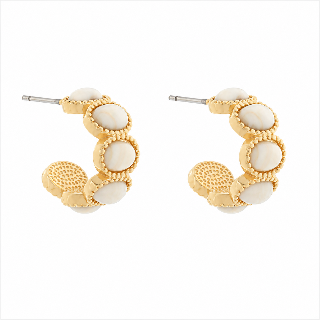 Nebraska Oval Marble Hoops