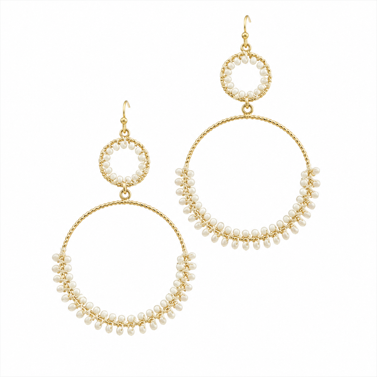Colleen Beaded Circle Earrings
