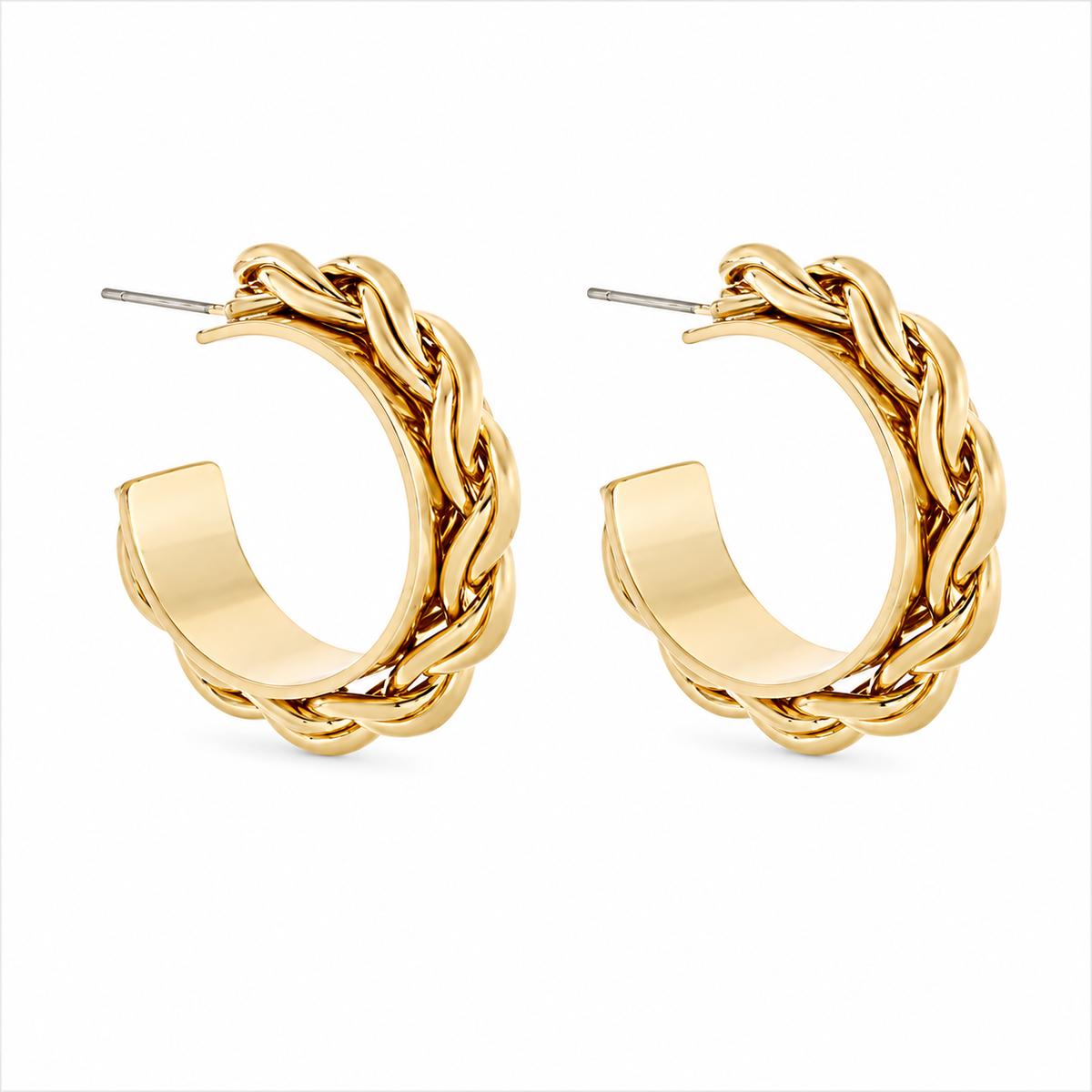 Elphie Accented Twist Hoops