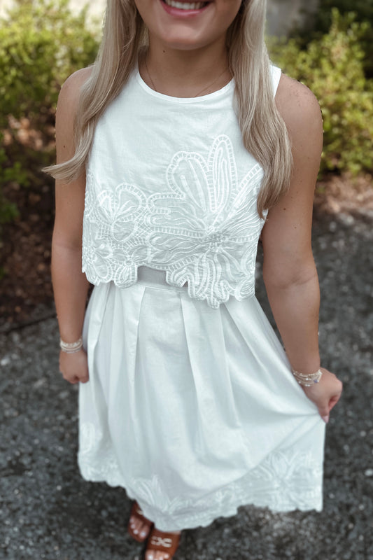 Jeanie Floral Detailed Midi Dress