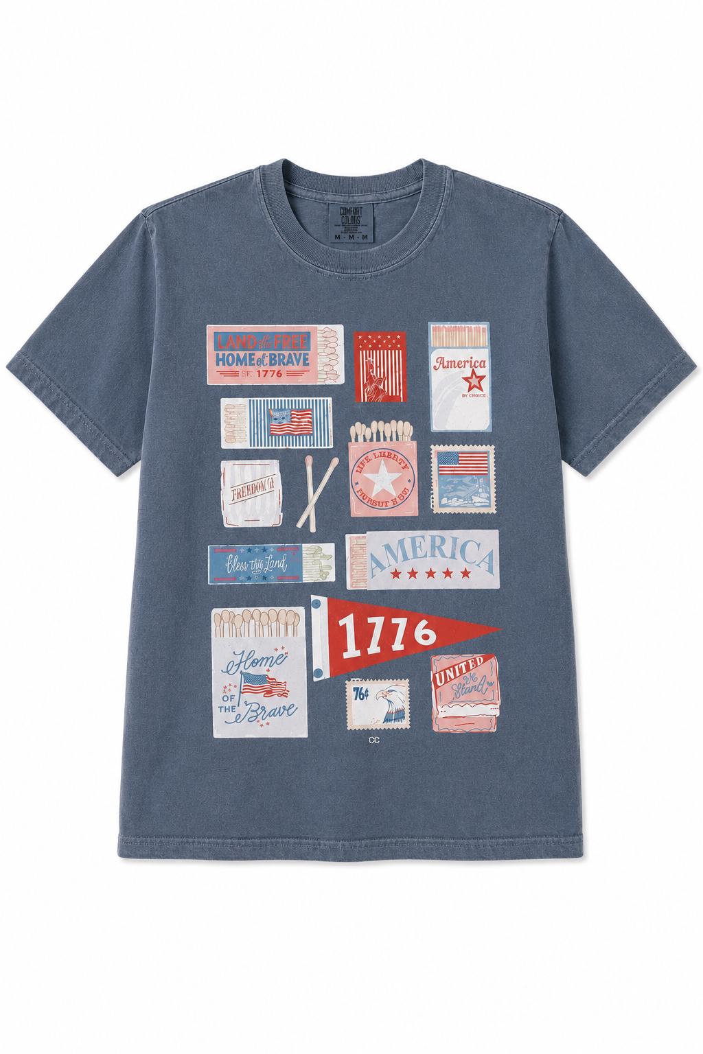 4th of July Match Box Graphic Tee