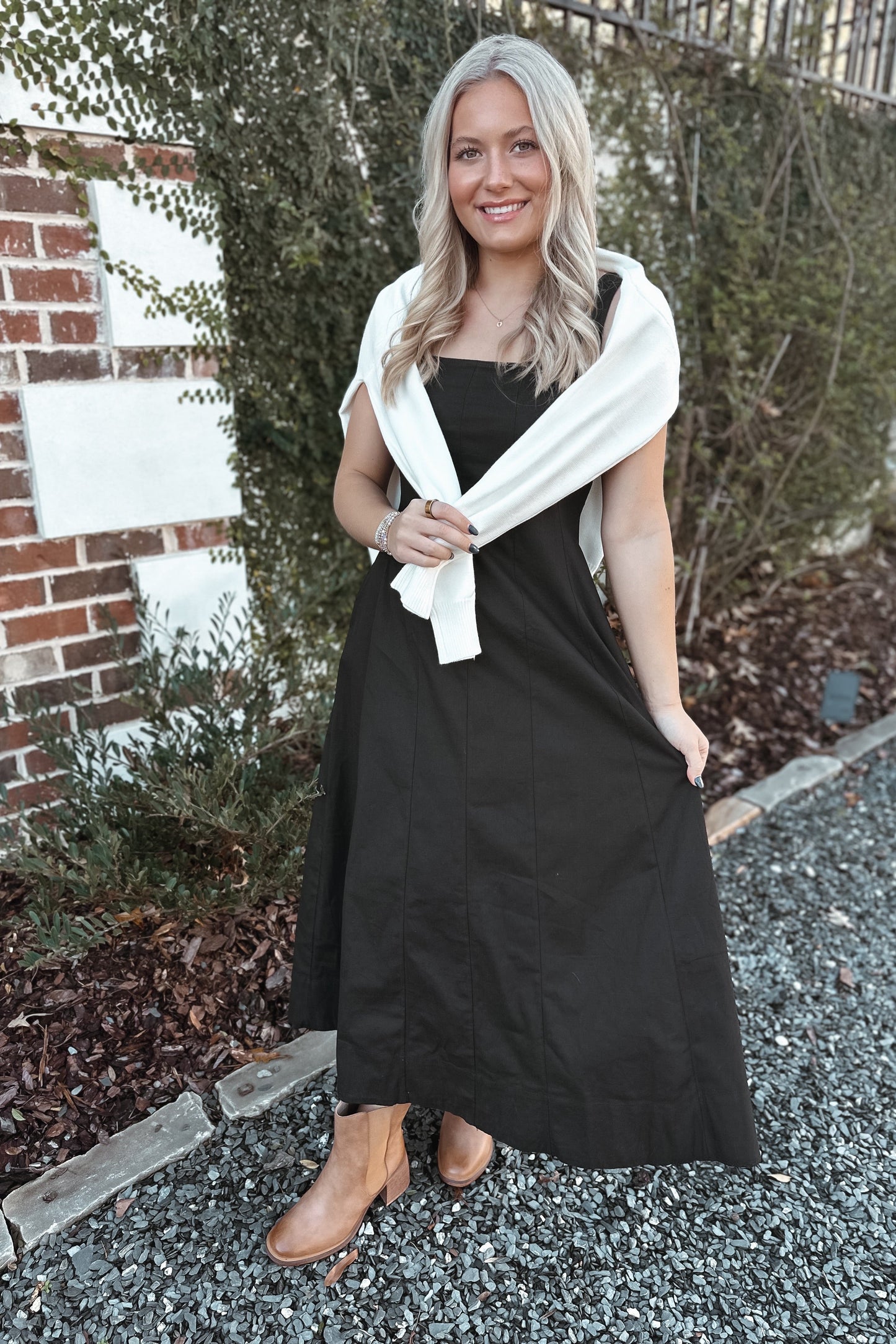 Bound to Be Midi Dress- Black