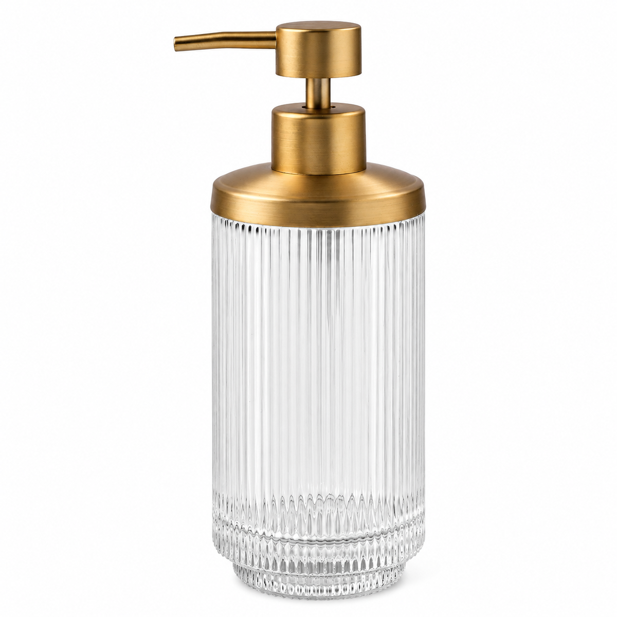 Reese Ribbed Glass Soap Pump