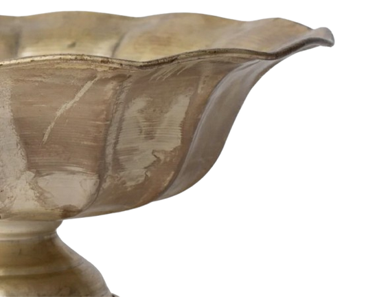 Jovie Metal Ruffled Footed Bowl