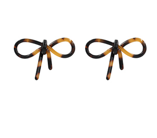 Acrylic Tortoise Bow Studs