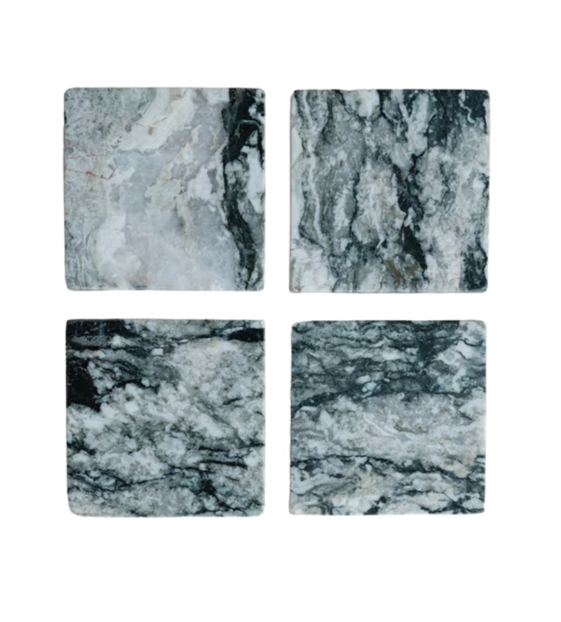 Marge Marble Coasters - Set of 4