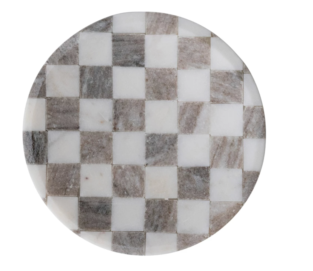 Marble Checkered Serving Tray