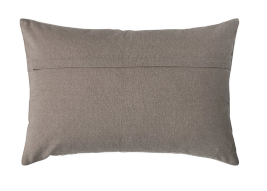 Ivory Embroidered Paisley Pattern Pillow