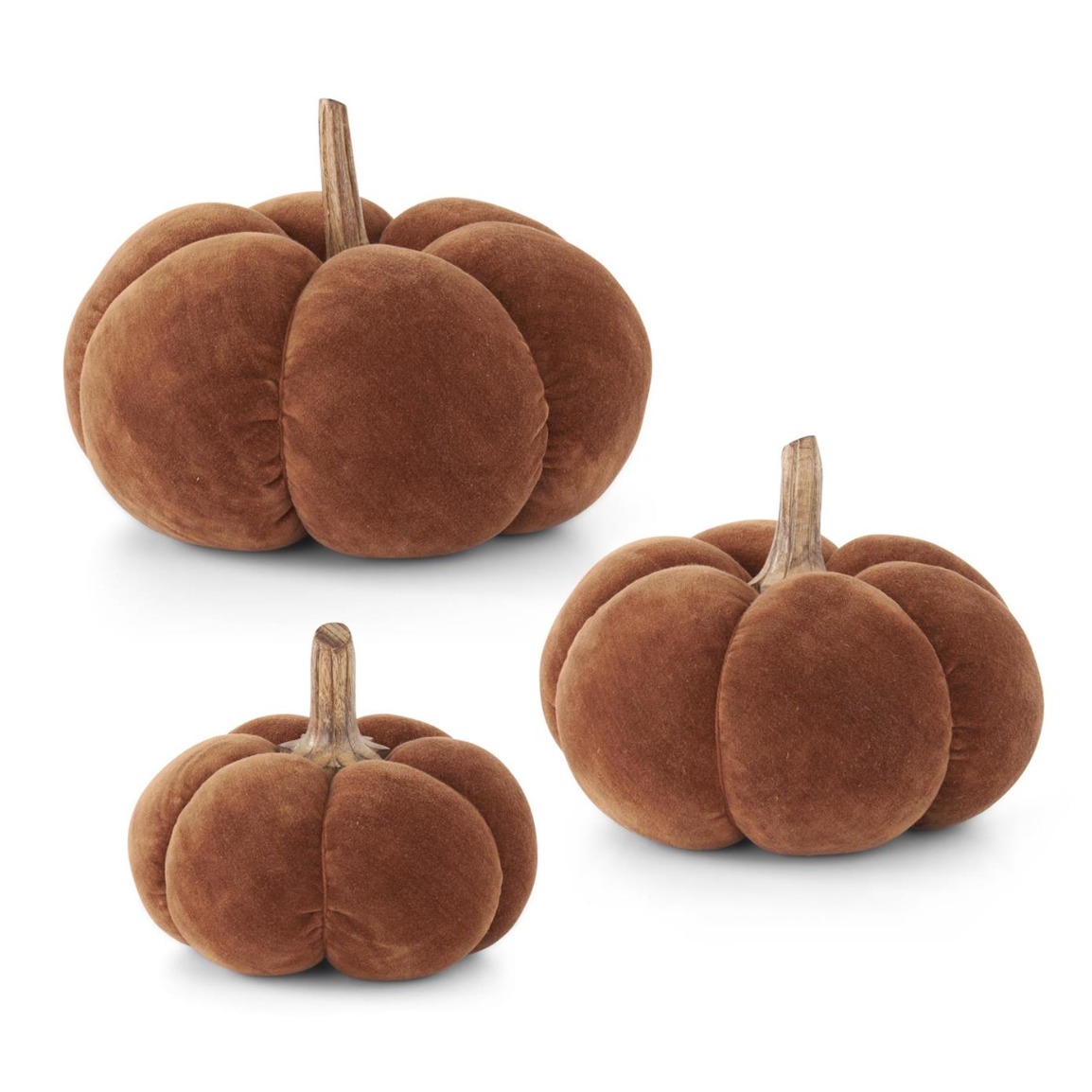 Velma Velvet Pumpkins- Rust
