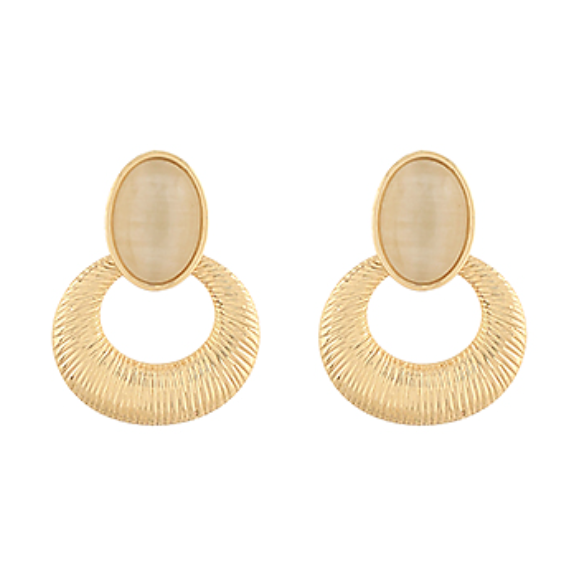 Taylor Oval Hoops- Gold