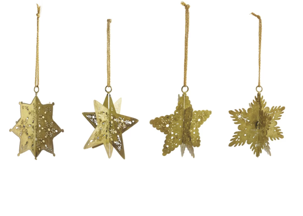 Antique Gold Snowflake Ornament