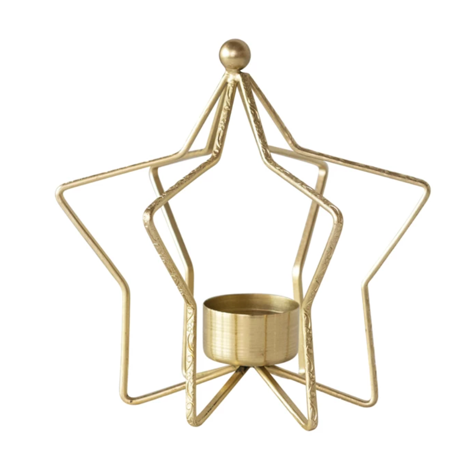 Metal Star Shaped Tealight Holder