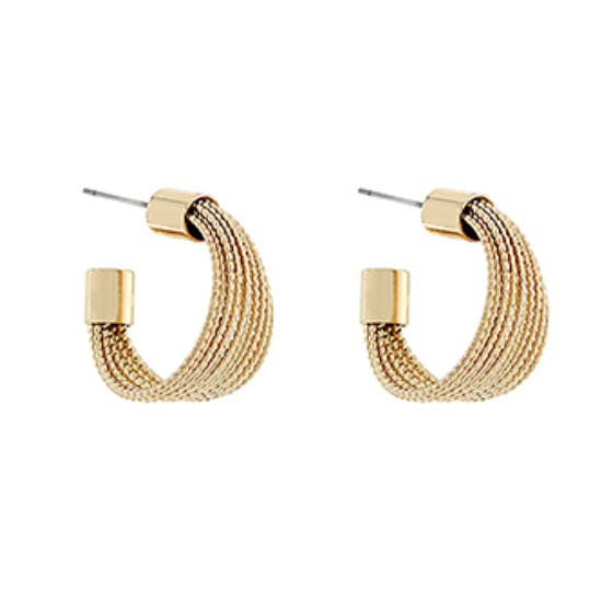 Abby Textured Gold Hoops