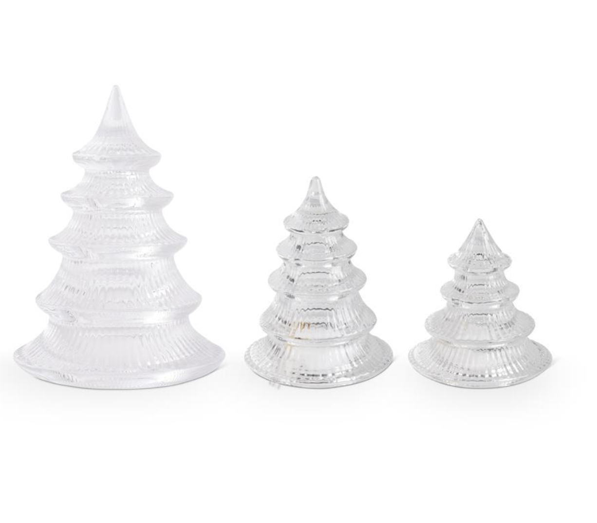 Ralphie Ribbed Glass Tabletop Trees