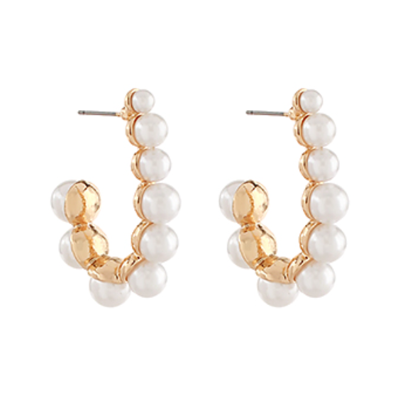 Penny Pearl U Shaped Hoops