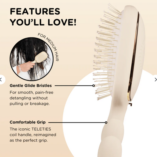 Teleties Detangler Hair Brush – Tan