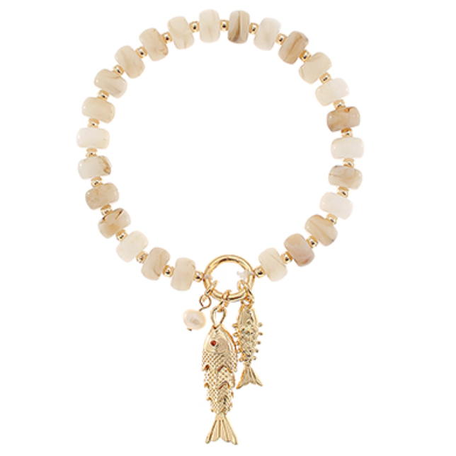 Goldie Fish Charm Bracelet