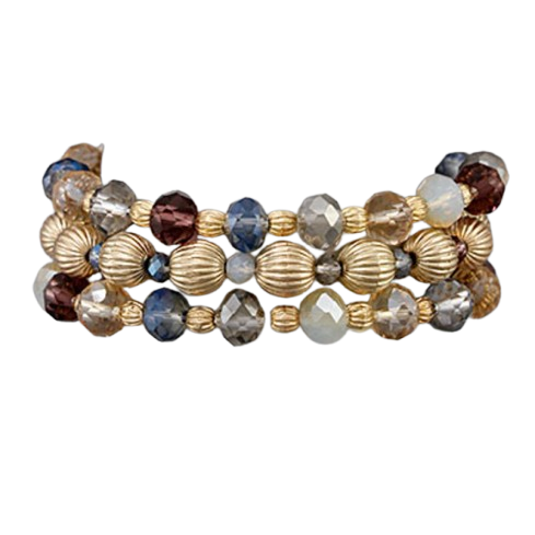 Mearl Glass & Metal Bead Bracelet