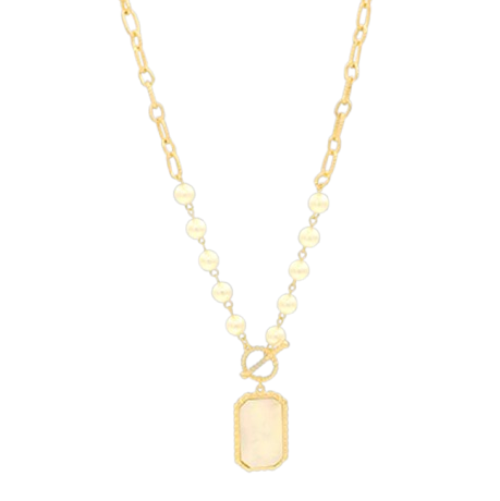 Rectangle Shell Pentant Necklace