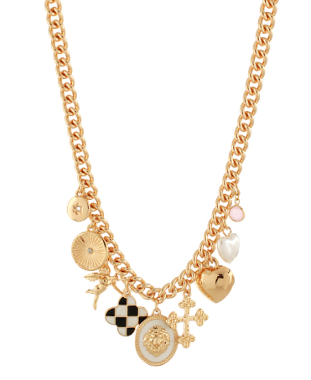 Cross Multi Charm Necklace