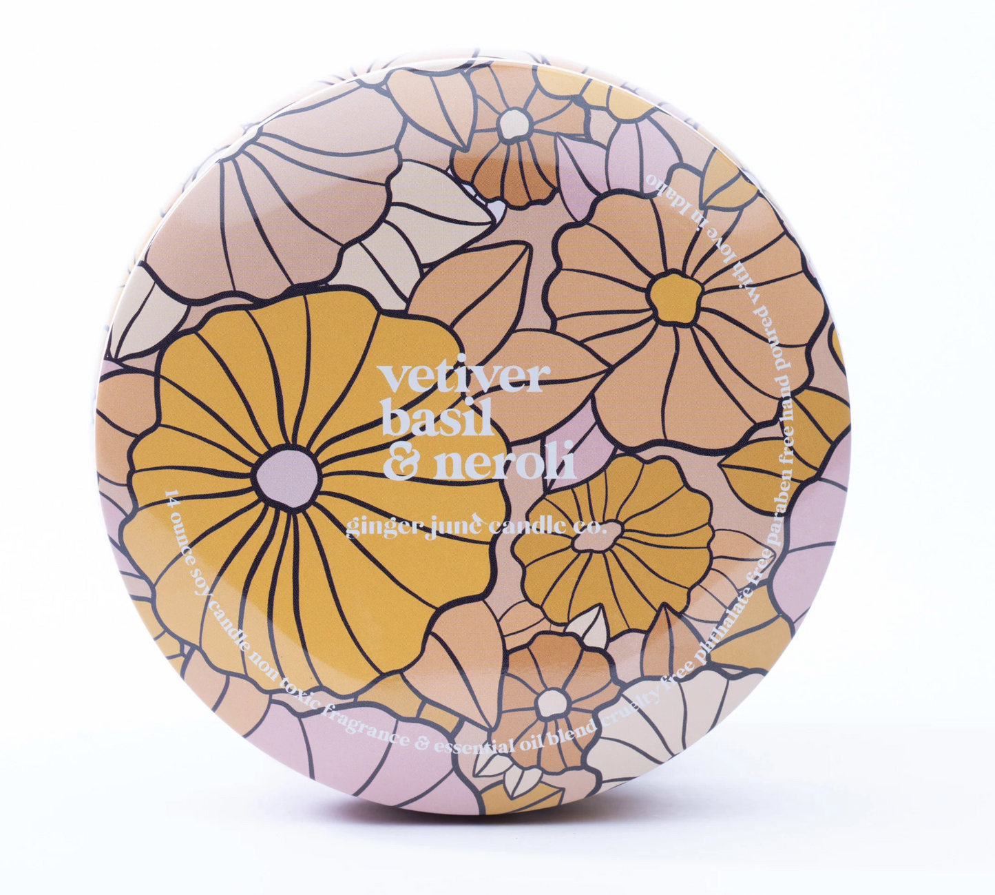 Vetiver, Basil, & Neroli Tin Candle
