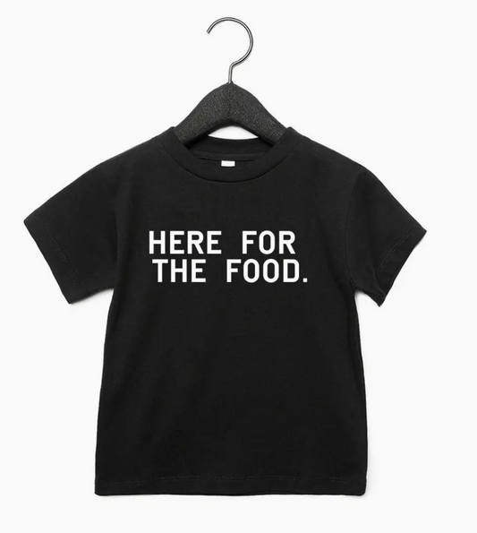 Here For The Food Kids Graphic Tee