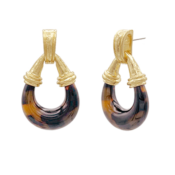 Juliette Teardrop Tortoise Earrings
