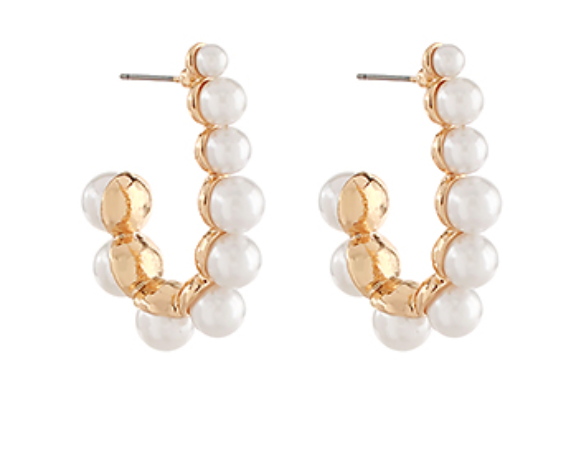 Penny Pearl U shaped Hoops