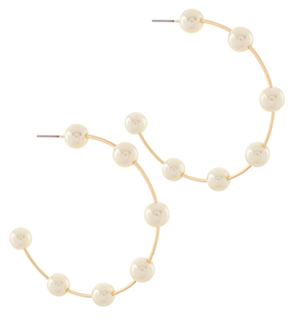Serenity Pearl Hoops
