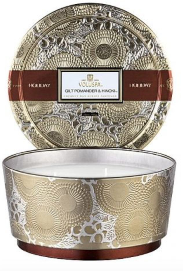 Gilt Pomander & Hinoki Holiday Candle