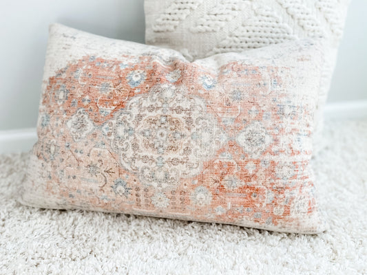 Peach & Cream Lumbar Pillow