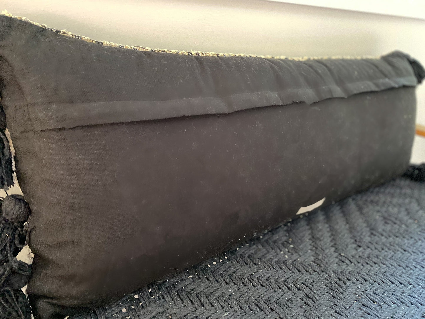 Black & White Patterned Lumbar Pillow
