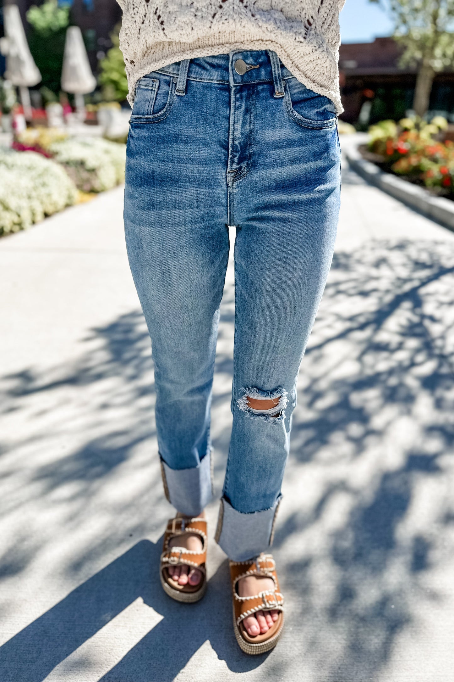 Judith High Rise Cuffed Jeans