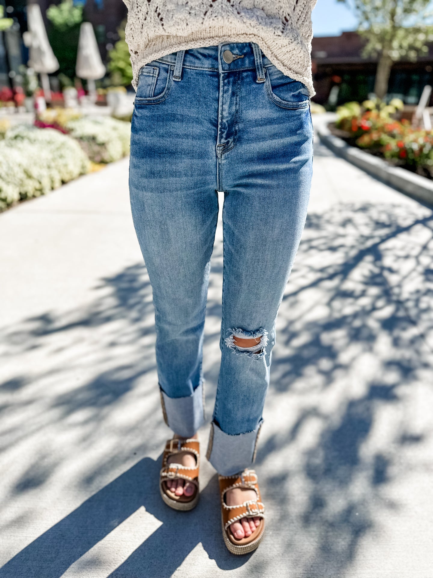 Judith High Rise Cuffed Jeans