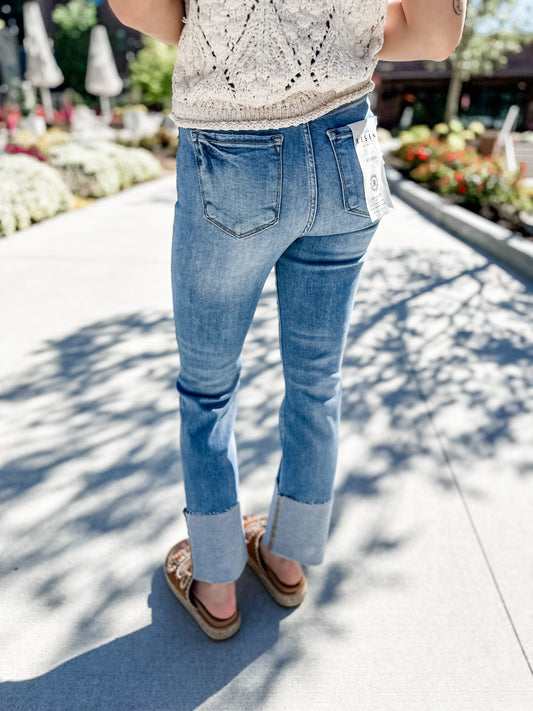 Judith High Rise Cuffed Jeans