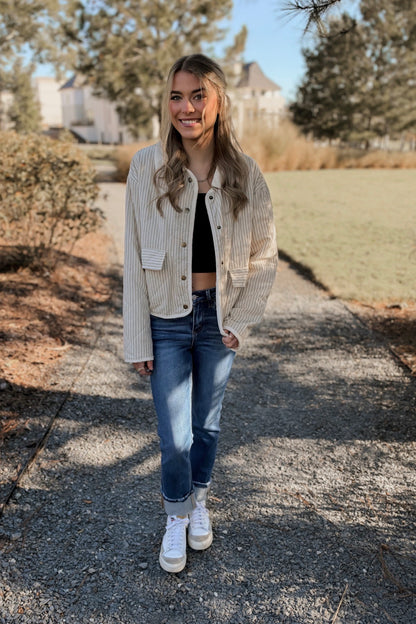 Pixie Padded Striped Jacket