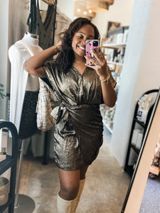 For the Day Metallic Dress