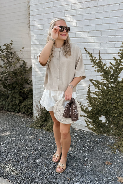 Bailee Short Sleeve Cardigan Top