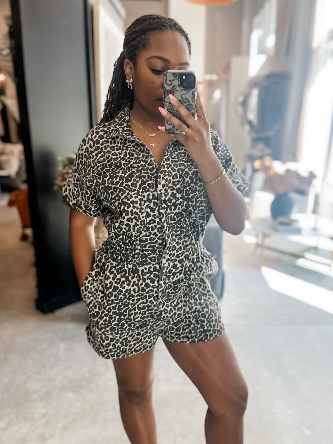 Stop & Stare Leopard Romper