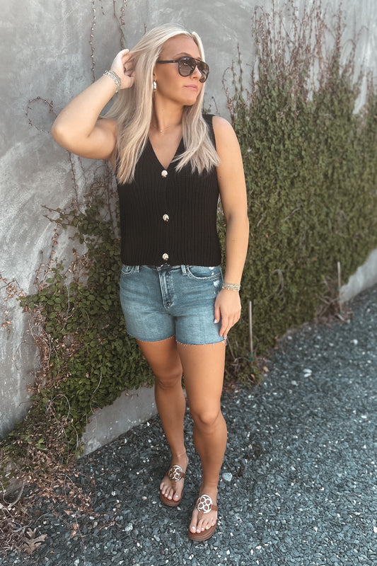 Kailani Shell Button Sweater Vest