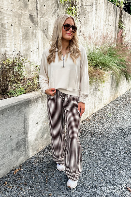 Demi Drawstring Checkered Pants