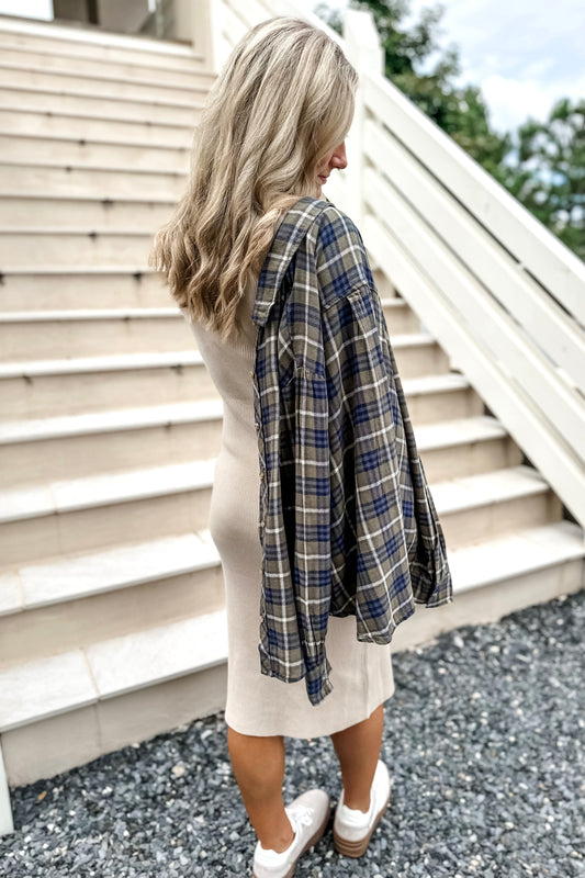Scottie Plaid Flannel Top