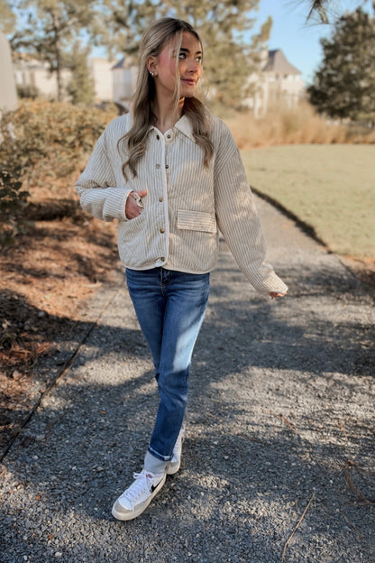 Pixie Padded Striped Jacket