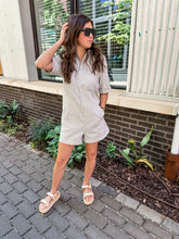 Load image into Gallery viewer, Gracelyn Striped Button Down Romper
