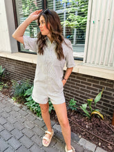 Load image into Gallery viewer, Gracelyn Striped Button Down Romper
