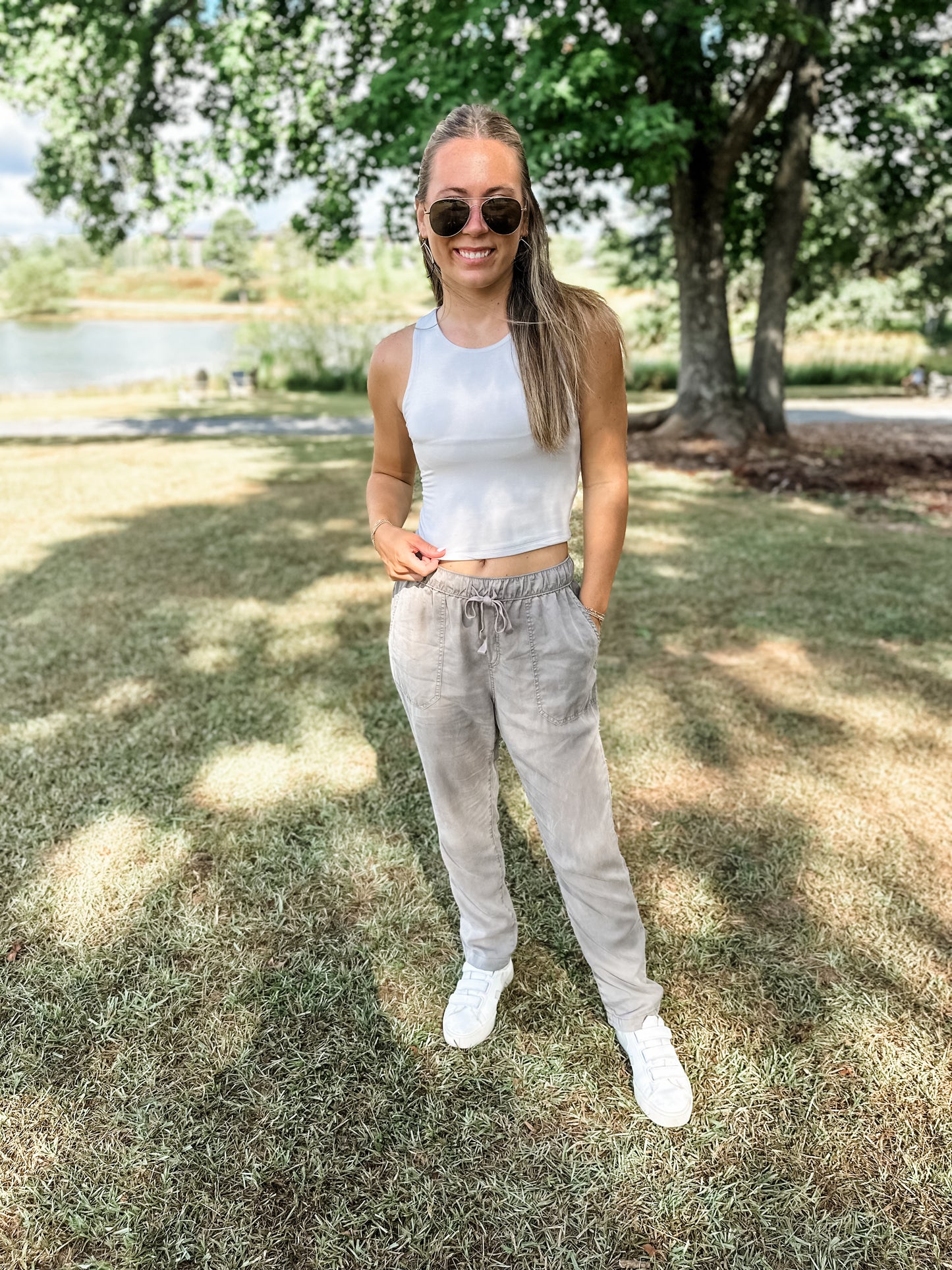 Juniper High Neck Cropped Tank